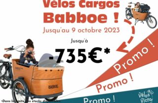 Promo : vélos cargos Babboe (jusqu'au 9/10/23)