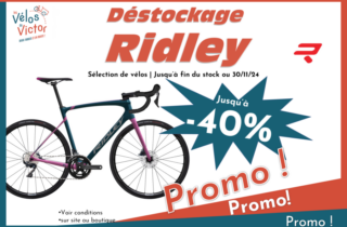 Promo : destockage Ridley (Gravel, VTT, route, VTC)